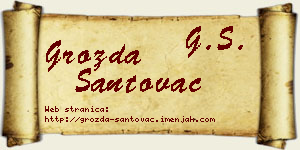 Grozda Santovac vizit kartica